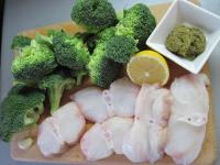 Place the broccoli florets in the next part of the...