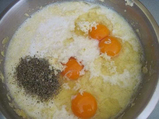 Cook finely chopped onion in oil, add washed pork...