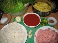 Sort through the cabbage leaves (set aside 12...