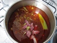 Wash the meat and cut it into cubes. Add it to...