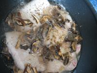Add drained mushrooms, salt and caraway. Pour...