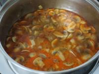 Peel the onion, rouhgly chop, fry in olive oil,...