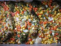 Pour eggs mixed with milk, salt and pepper over...