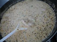 Mix the flour in a milk and pour into the meat...