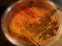 Meanwhile carrot is cooking, grate the pumpkin and...