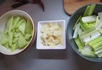 Cut English cucumber into 4 cm long and 2 cm wide...
