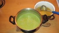 Blend broccoli with a hand blender, add vegetable...