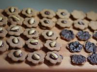 Pour the tablespoon of chocolate-coffee mixture on...