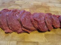 Wash the beef meet (beef tenderloin, eventually...