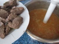 After finishing of cooking take the meat out of...