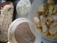  Cut rolls into rings. Put them into a deep bowl,...