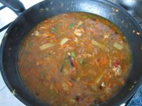 Finally pour in the corn starch stirred in a water...