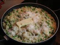 Add grated cheese and a little butter. Stir until...