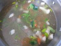 Add mixed vegetable, salt, spicy chinese mixture,...