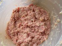 Finally add minced meat, blend again....