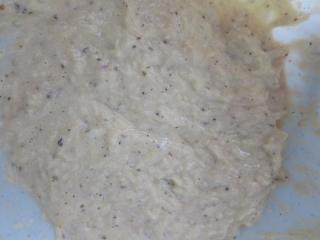 Preparation of potato mixture for pancakes