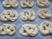 Place pretzels on baking tin lined with parchment...