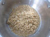 Pour cold water in barley groats and then pour it...