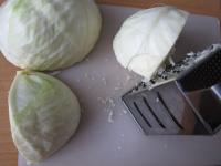 Use thicker side of the kitchen grater to grate...