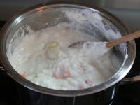 Cut the salmon fillet into smaller pieces. Add it...