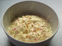 Mix them with mayonnaise and smooth cream cheese....