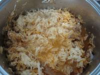 Pour down a sour water from sauerkraut and add...