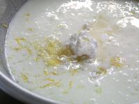 Mix kefir with powdered sugar, lemon peel and...