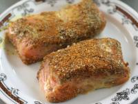 Dip salmon fillets (if they have skin, do not...