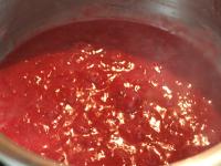 In a saucepan mix the strawberries with sugar, let...