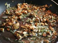 Take the meat out, heat the olive oil in a skillet...