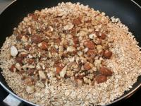 Heat the pan where you will roast oats, coarsely...