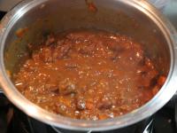 Add vegetables to the meat. Season with salt and...