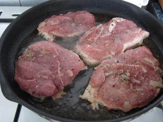 Broiling the steaks