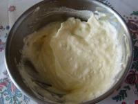 Whisk the egg whites until stiff and slightly stir...