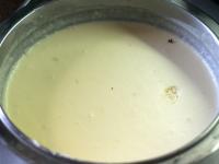 Stir the cream carefully but gently and place it...