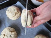 Line the baking sheet with baking paper. Form...