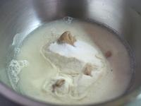 Place coarse flour in a bowl, add water, fresh...