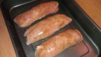 Roll up the chicken breasts with filling, in the...