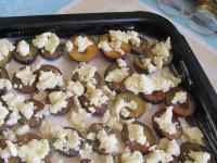 Place halves of the stoned plums on top of the...
