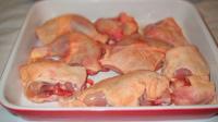 Portion the chicken into 8 parts....