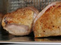 Place fried and shrunk meat in a preheated oven...