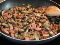 Fry together until the mushrooms soften. Season...