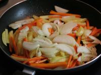 Add chopped onion and salt....