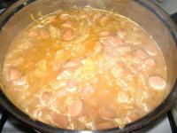 When the cabbage becomes soft, thicken it with...