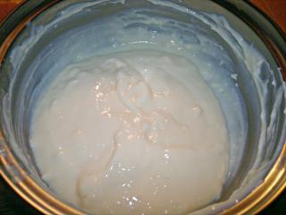 Preparation of a cream