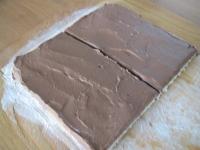 We spread the cream on the surface of cooled...