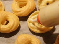 Cut the baked rings horizontally and fill with the...
