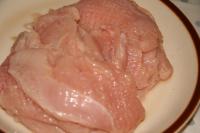 Prepare the meat as schnitzel, pound it....