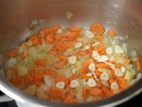 Add chopped parsley leaves, piece of ginger and...