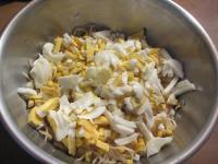 hard boiled, sliced eggs......